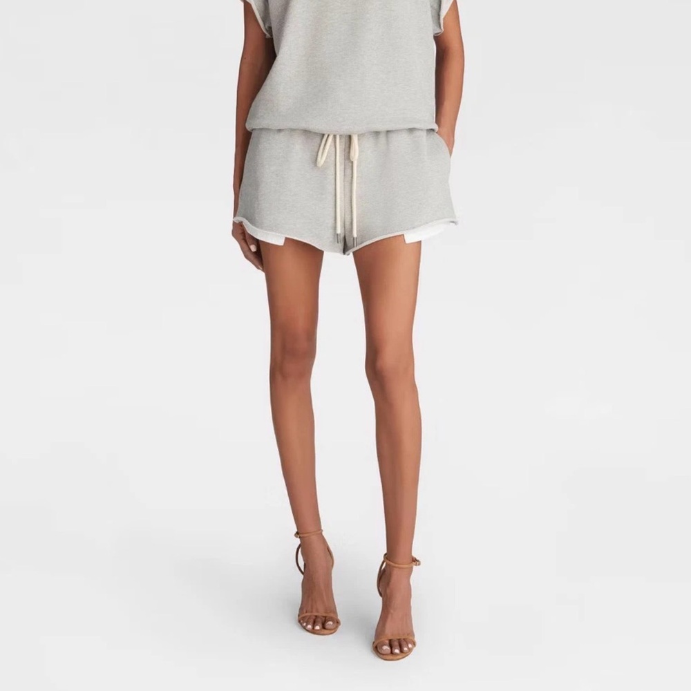 KBB by KAHLANA Women's Mid-Rise 'The Mini Sweatshorts' - Heather Gray L